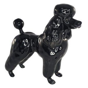 Beswick Black Poodle Figurine Standing #2339 England Vintage Repaired